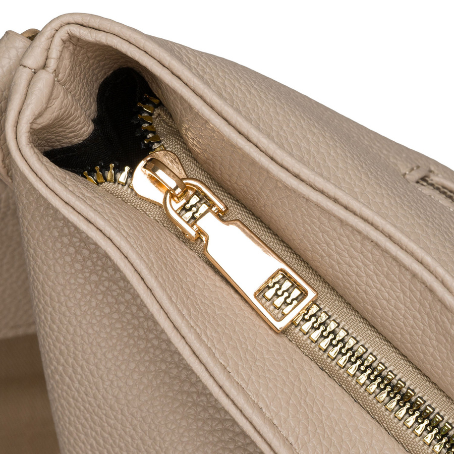 Beige Damenhandtasche aus Öko-Leder, an verstellbarem Gürtel hängend - Peterson – Bild 7