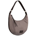 Damenhandtasche aus Polyester in dunkelbeiger Farbe mit Reißverschluss - Peterson
