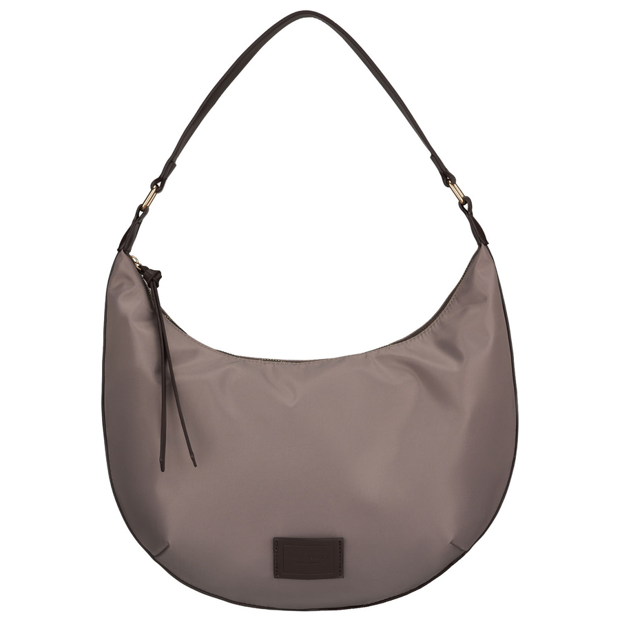 Damenhandtasche aus Polyester in dunkelbeiger Farbe mit Reißverschluss - Peterson – Bild 2