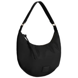 Schwarze Damenhandtasche aus Polyester, einteilig und mit Reißverschluss – Peterson