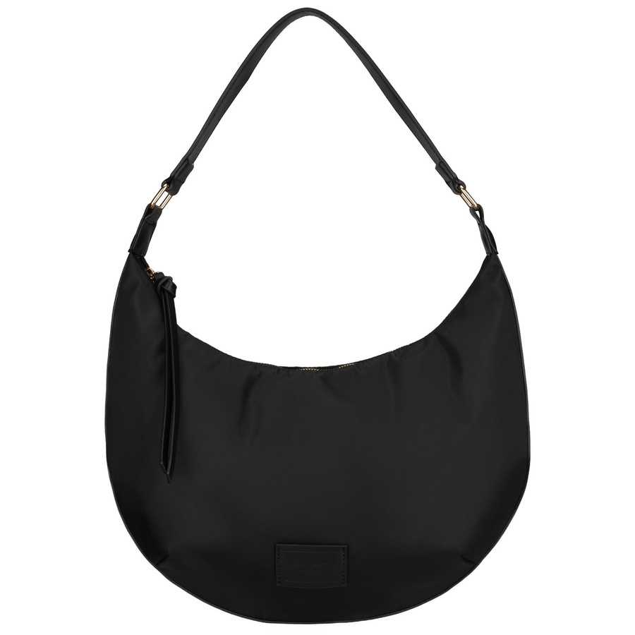Schwarze Damenhandtasche aus Polyester, einteilig und mit Reißverschluss - Peterson – Bild 2