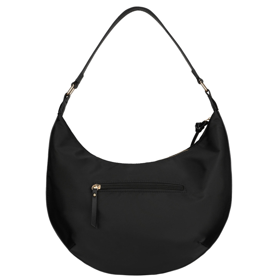 Schwarze Damenhandtasche aus Polyester, einteilig und mit Reißverschluss - Peterson – Bild 3