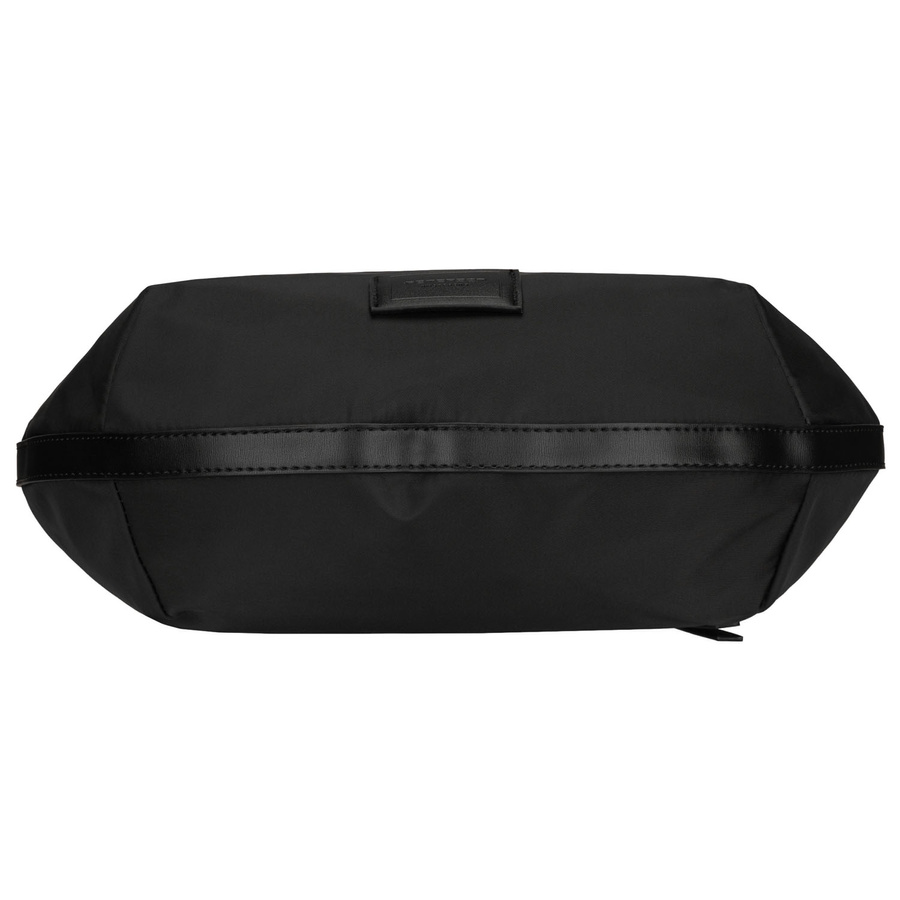 Schwarze Damenhandtasche aus Polyester, einteilig und mit Reißverschluss - Peterson – Bild 4