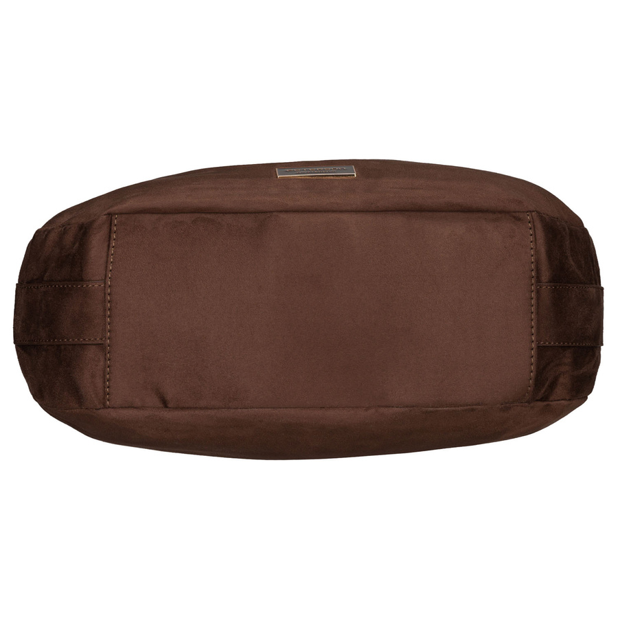 Braune Damenhandtasche aus Öko-Leder, einteilig und mit Reißverschluss verschließbar - Peterson – Bild 11
