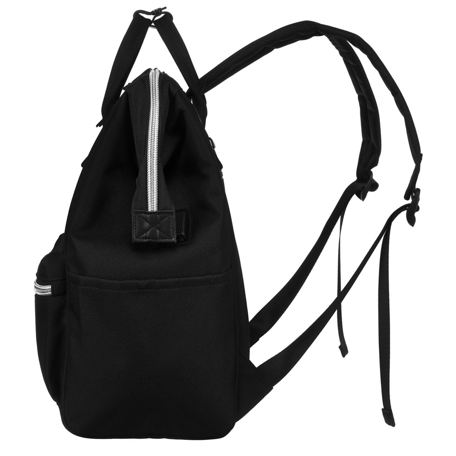Großer Rucksack aus Polyester in Schwarz mit Laptopfach und USB-Anschluss - Peterson – Bild 3