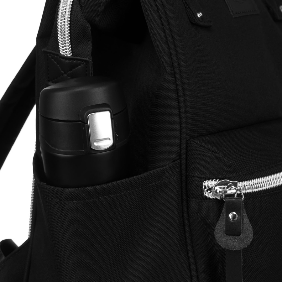 Großer Rucksack aus Polyester in Schwarz mit Laptopfach und USB-Anschluss - Peterson – Bild 10