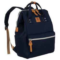 Damenrucksack aus Polyester in Marineblau mit Laptopfach und USB-Anschluss – Peterson