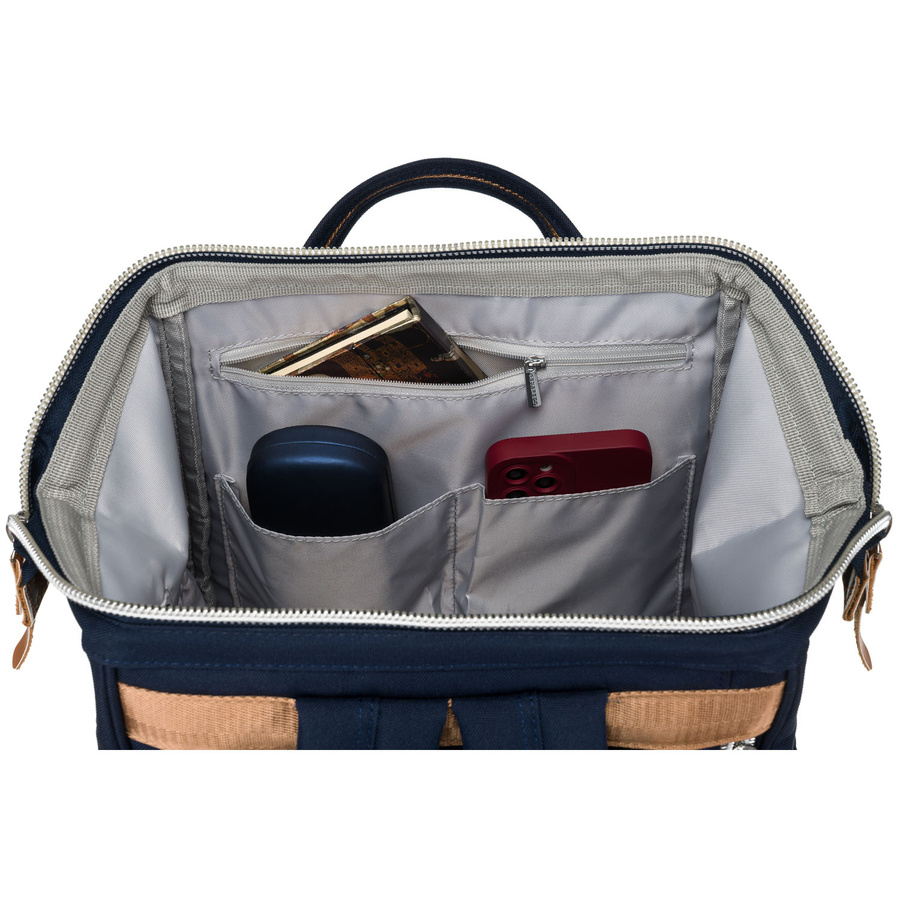 Damenrucksack aus Polyester in Marineblau mit Laptopfach und USB-Anschluss - Peterson – Bild 8