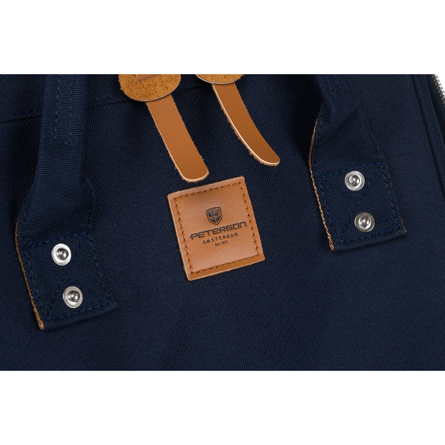 Damenrucksack aus Polyester in Marineblau mit Laptopfach und USB-Anschluss - Peterson – Bild 6
