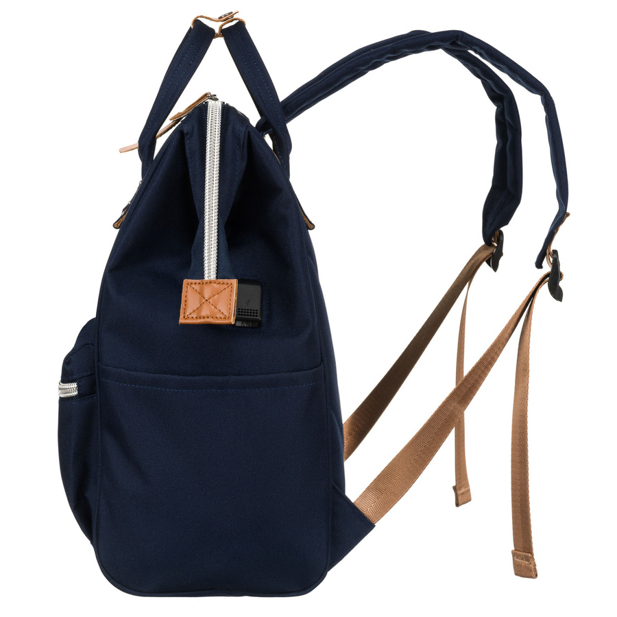 Damenrucksack aus Polyester in Marineblau mit Laptopfach und USB-Anschluss - Peterson – Bild 3