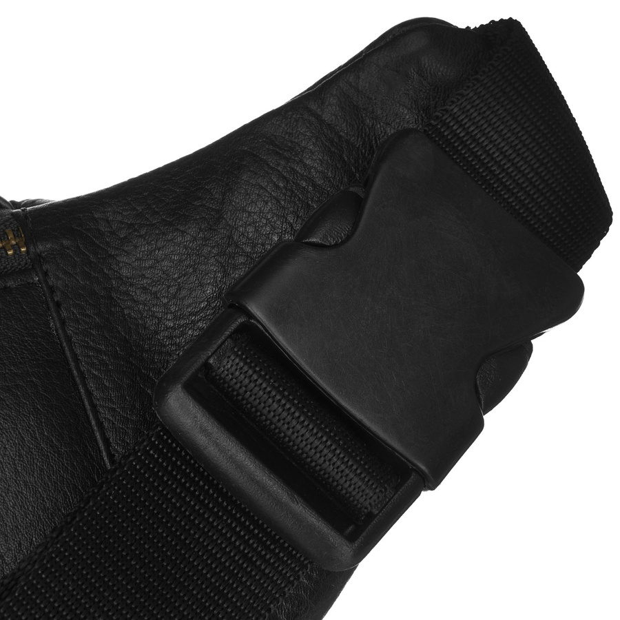 Praktische Herrentasche in schwarzer Farbe aus Echtleder gefertigt und mit Reißverschluss verschließbar - Peterson – Bild 8