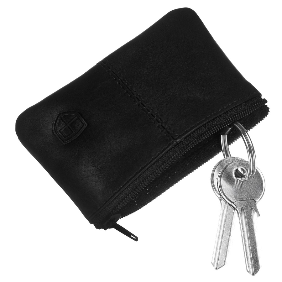 Ein-Kammer-Herrentasche aus Echtleder in schwarzer Farbe, mit Reißverschluss - Peterson – Bild 11