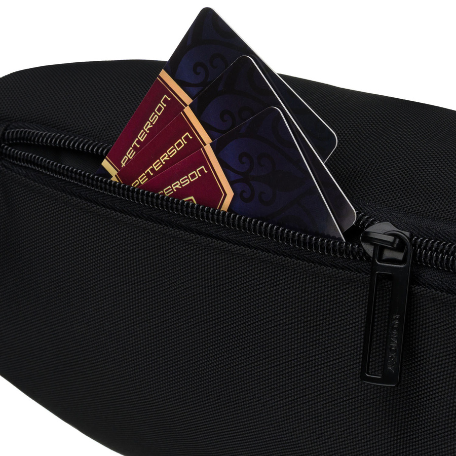 Schwarze, sportliche Herrengürteltasche mit sechs zusätzlichen Taschen - Rovicky – Bild 7