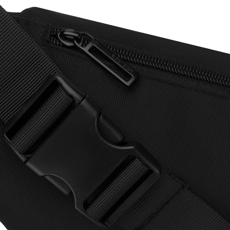 Schwarze, sportliche Herrengürteltasche mit sechs zusätzlichen Taschen - Rovicky – Bild 6