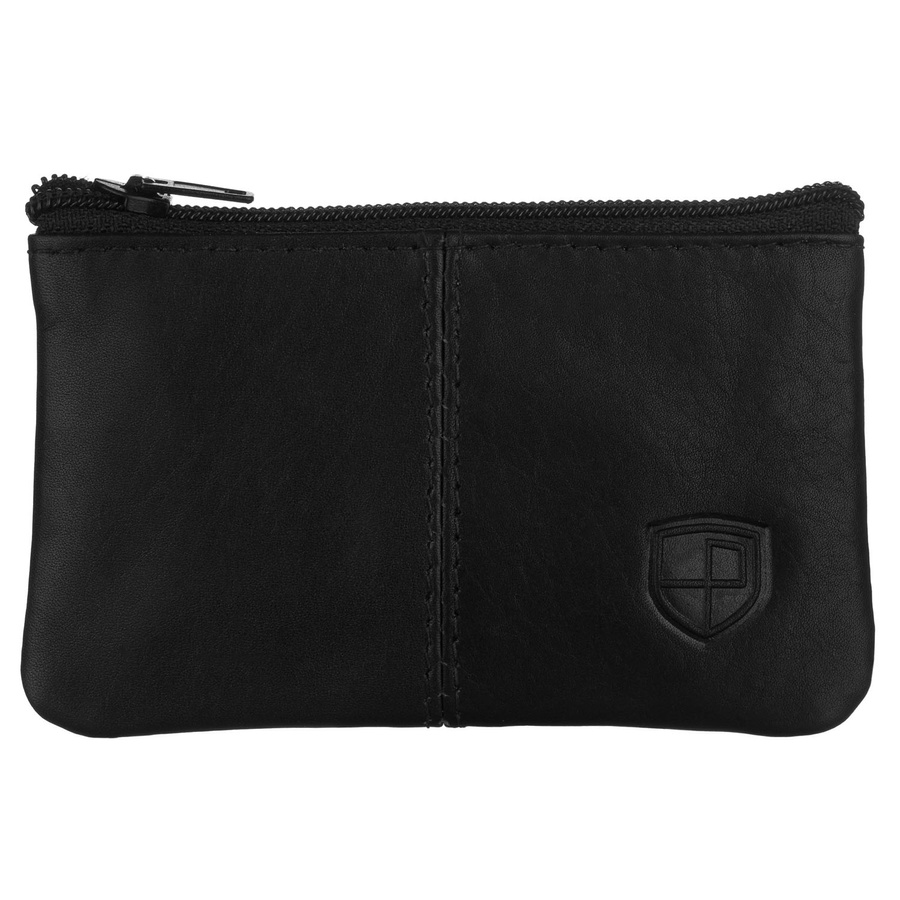 Klassische, schwarze Herren-Gürteltasche aus Echtleder für die Hüfte - Peterson – Bild 6