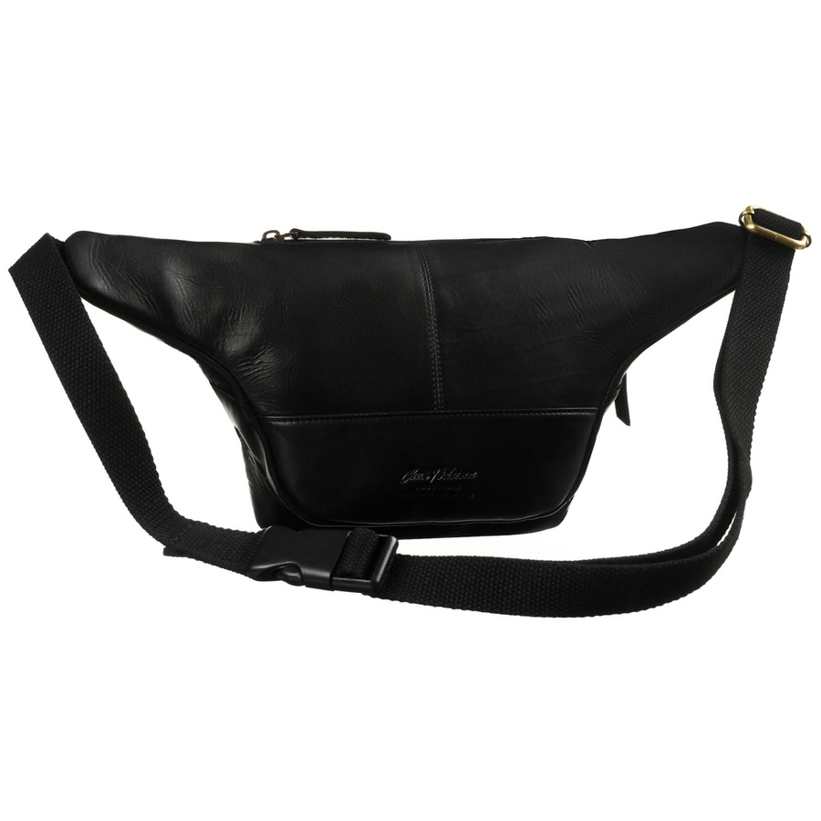 Klassische, schwarze Herren-Gürteltasche aus Echtleder für die Hüfte - Peterson – Bild 5