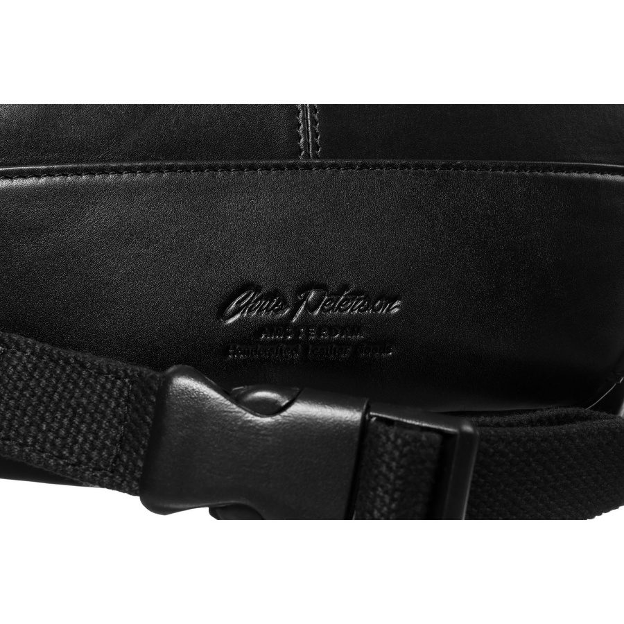 Klassische, schwarze Herren-Gürteltasche aus Echtleder für die Hüfte - Peterson – Bild 9
