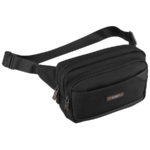 Herren-Gürteltasche, kleine schwarze Umhängetasche im Crossbody-Stil, leicht, mit Reißverschluss - Peterson