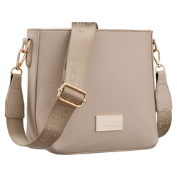 Beige Damenhandtasche aus Öko-Leder, mit Reißverschluss – Peterson