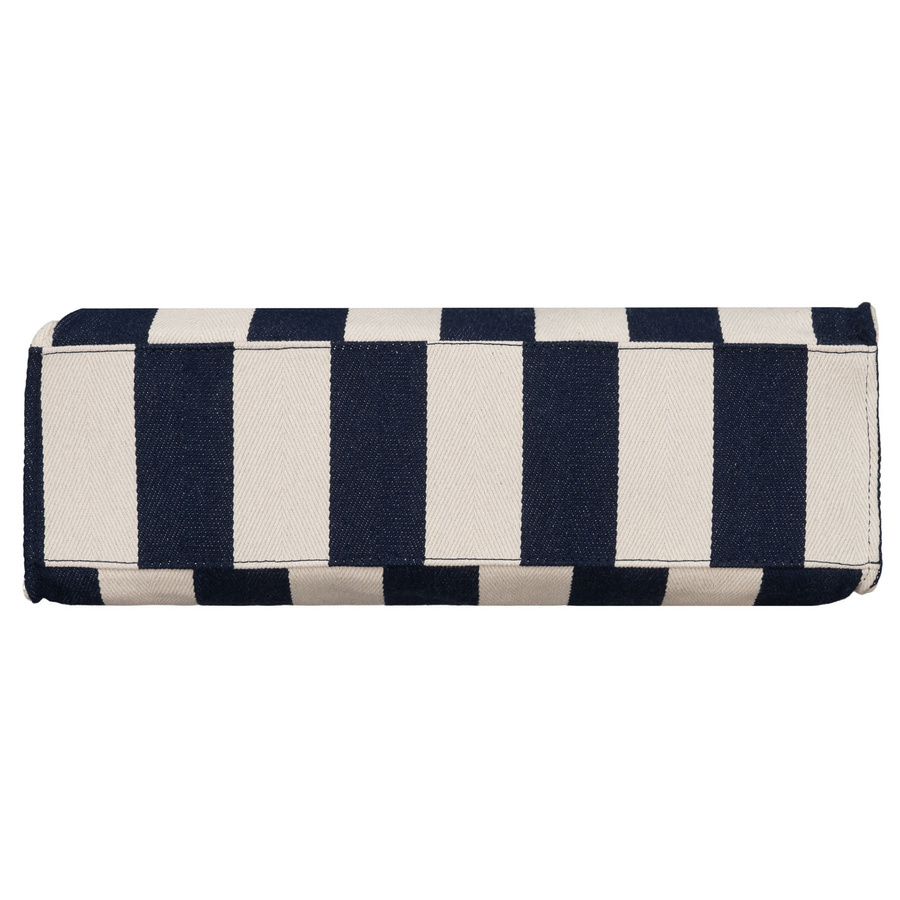 Weiße und marineblaue Damenhandtasche aus Polyester mit modischen Streifen – Peterson – Bild 11