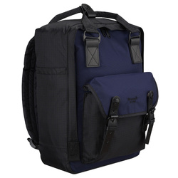 Geräumiger, schwarz-dunkelblauer, urbaner Rucksack mit Laptopfach – Himawari