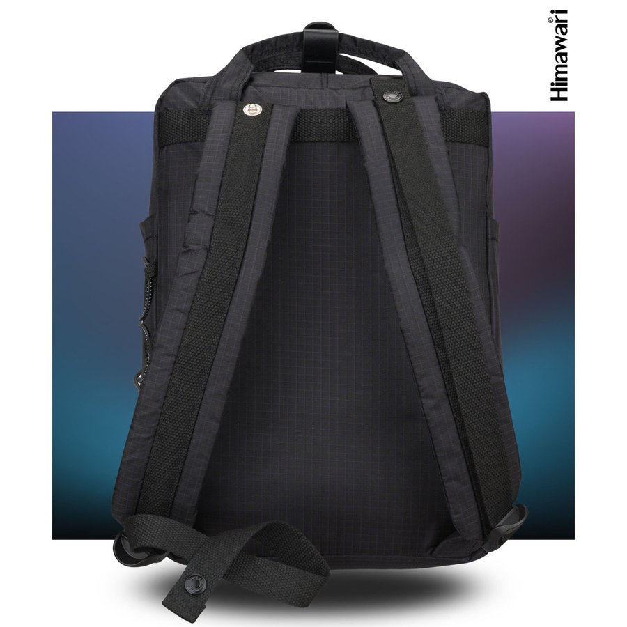 Geräumiger, schwarz-dunkelblauer, urbaner Rucksack mit Laptopfach - Himawari – Bild 14
