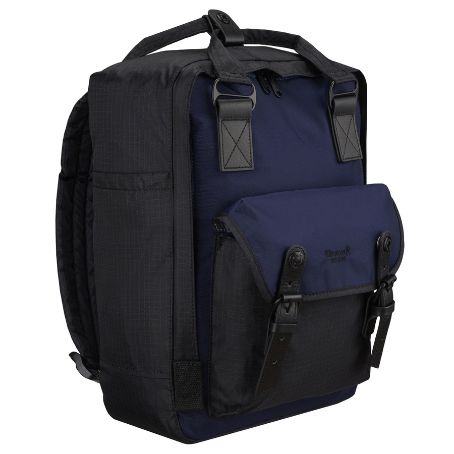 Geräumiger, schwarz-dunkelblauer, urbaner Rucksack mit Laptopfach - Himawari