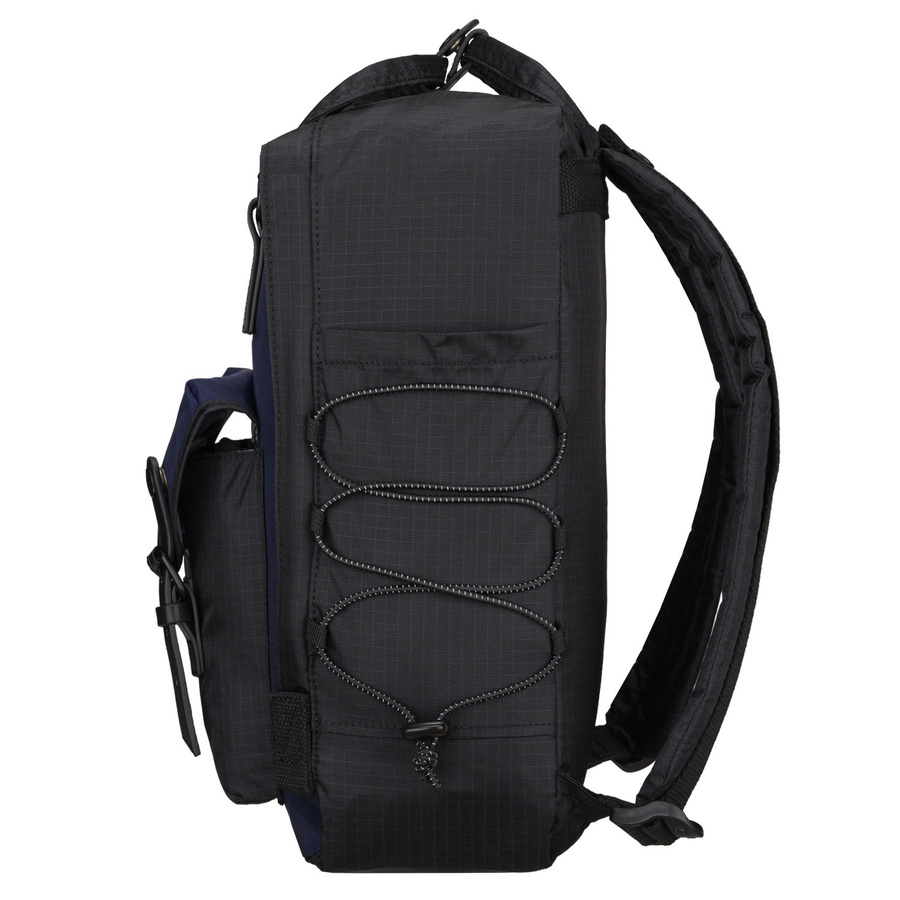 Geräumiger, schwarz-dunkelblauer, urbaner Rucksack mit Laptopfach - Himawari – Bild 11
