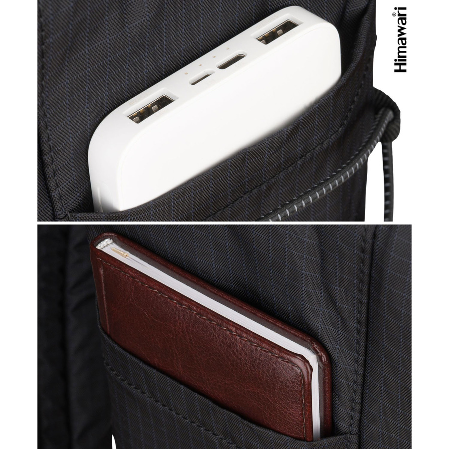 Geräumiger, schwarz-dunkelblauer, urbaner Rucksack mit Laptopfach - Himawari – Bild 18