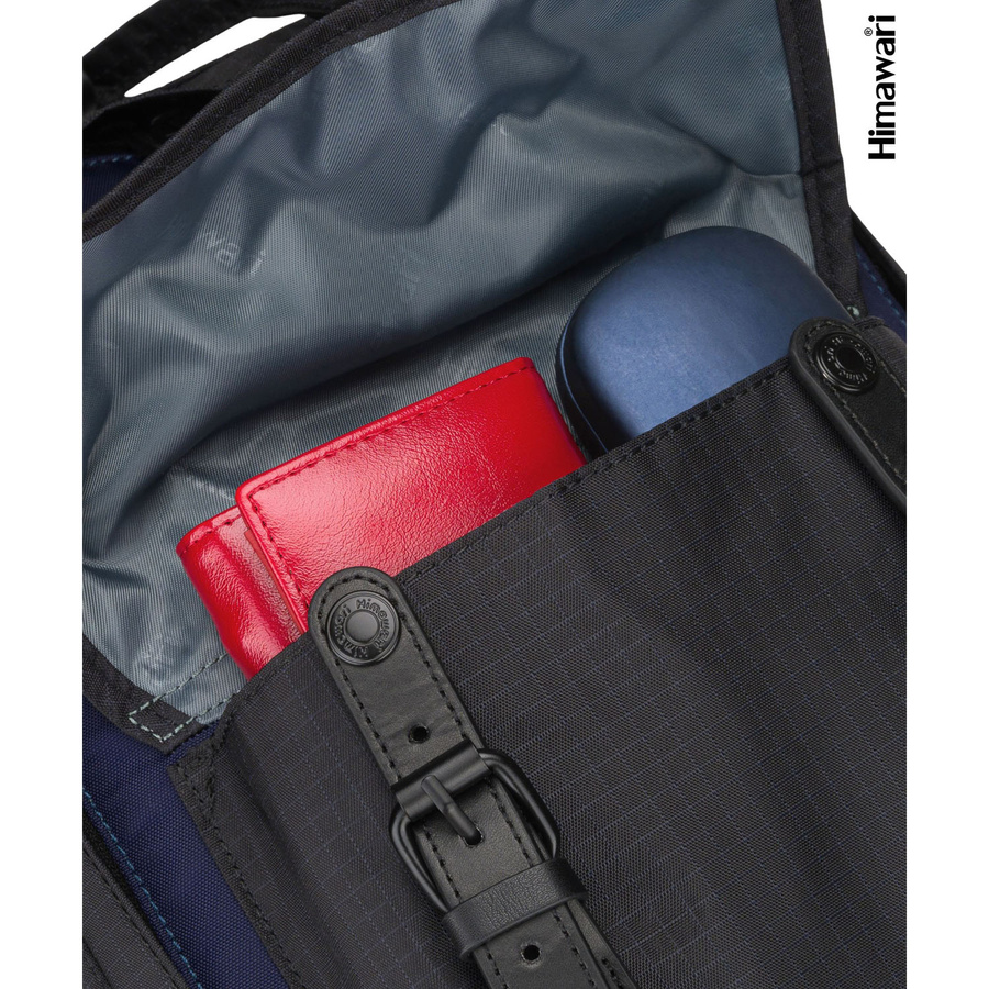 Geräumiger, schwarz-dunkelblauer, urbaner Rucksack mit Laptopfach - Himawari – Bild 19