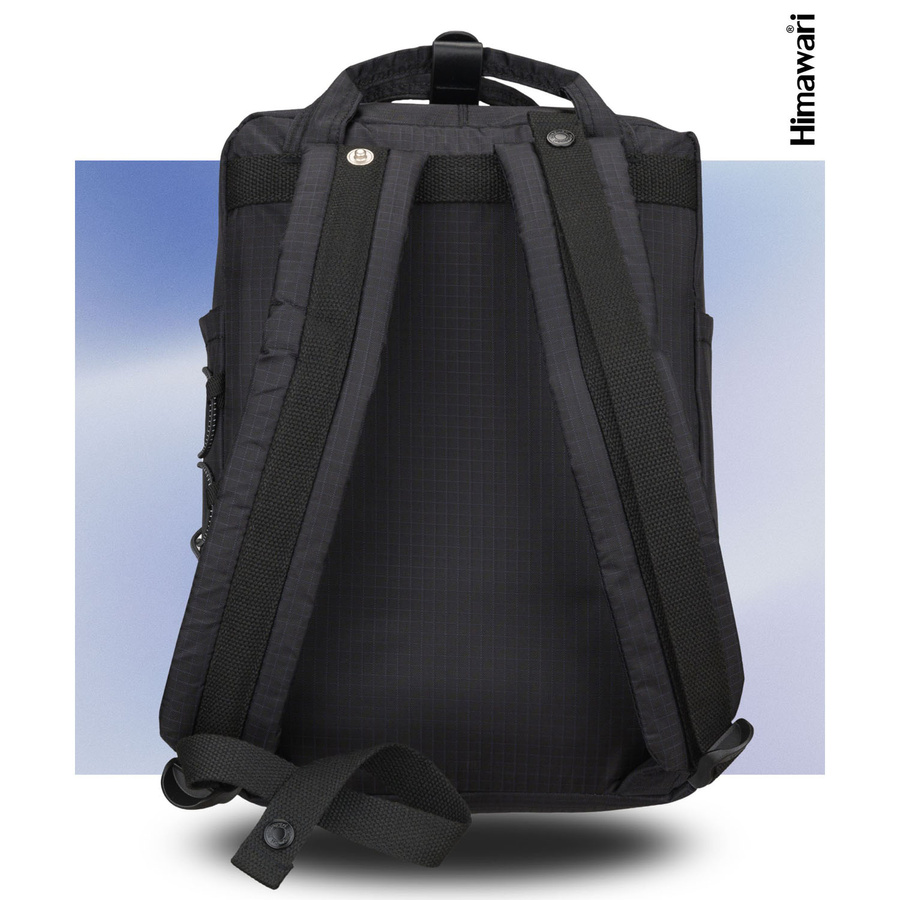 Schwarzer, praktischer Rucksack mit Laptopfach - Himawari – Bild 16