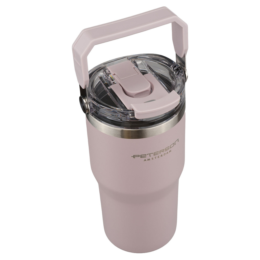 Hellvioletter Thermobecher aus Edelstahl mit einem Fassungsvermögen von 600 ml - Peterson – Bild 5