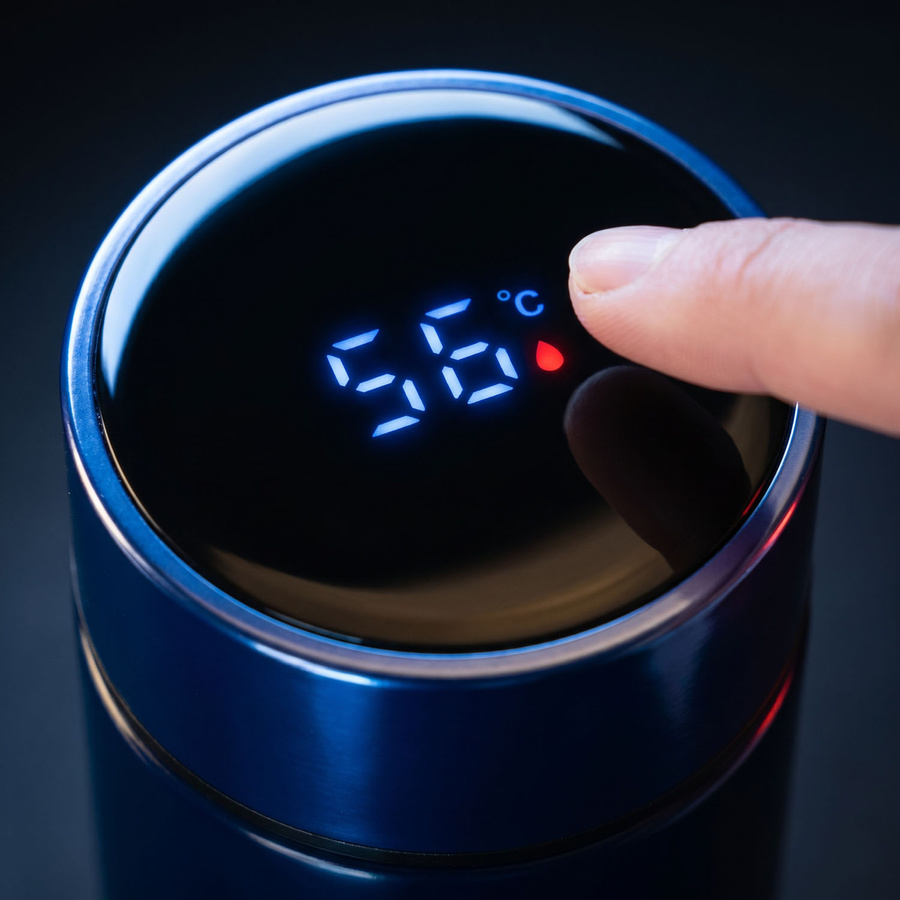 Blauer Thermosbehälter für heiße Getränke mit LED-Display - Peterson – Bild 12