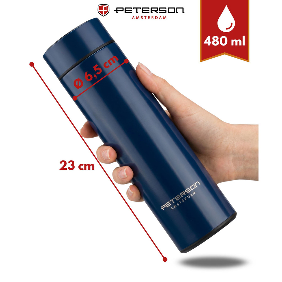 Blauer Thermosbehälter für heiße Getränke mit LED-Display - Peterson – Bild 6