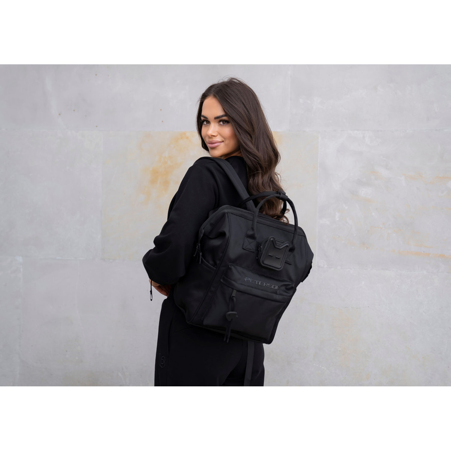 Damenrucksack mit Laptopfach, aus Polyester in Schwarz – Peterson – Bild 10