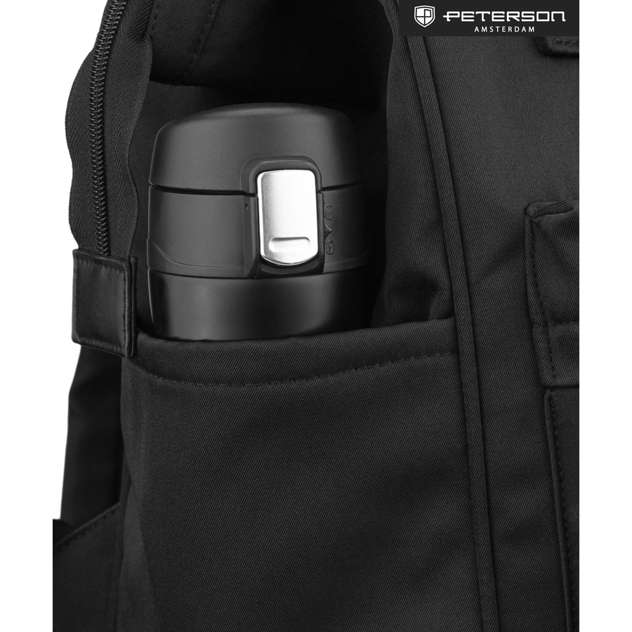 Damenrucksack mit Laptopfach, aus Polyester in Schwarz – Peterson – Bild 34