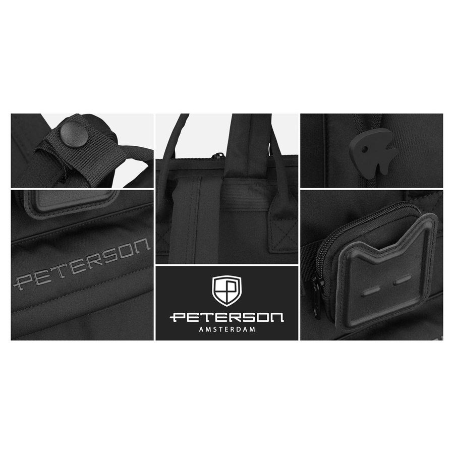 Damenrucksack mit Laptopfach, aus Polyester in Schwarz – Peterson – Bild 39