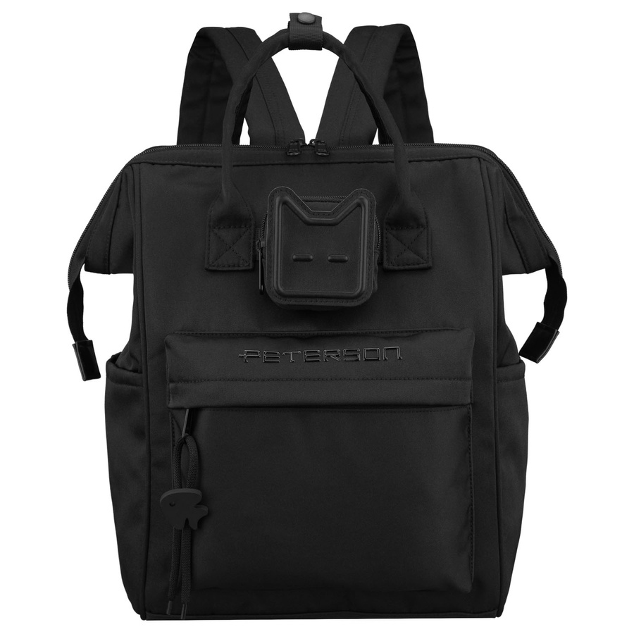 Damenrucksack mit Laptopfach, aus Polyester in Schwarz – Peterson – Bild 7