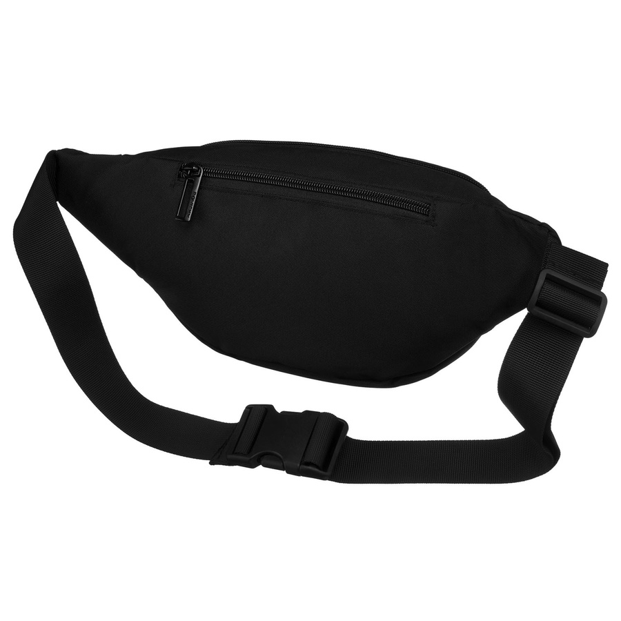 Praktische, geräumige Herren-Gürteltasche aus Polyester in Schwarz, aufgehängt an einem verstellbaren Gürtel - Rovicky – Bild 4