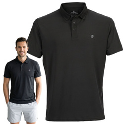 Schwarzes Herren-Poloshirt in Regular Fit, erhältlich in den Größen M bis XL – Peterson