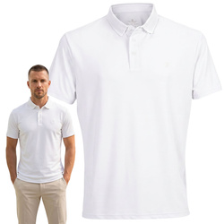 Weißes Herren-Poloshirt in Regular Fit, erhältlich in den Größen M bis XL – Peterson