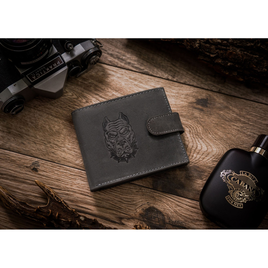 Elegante Herren-Geldbörse aus Nubuk-Echtleder – Always Wild – Bild 3