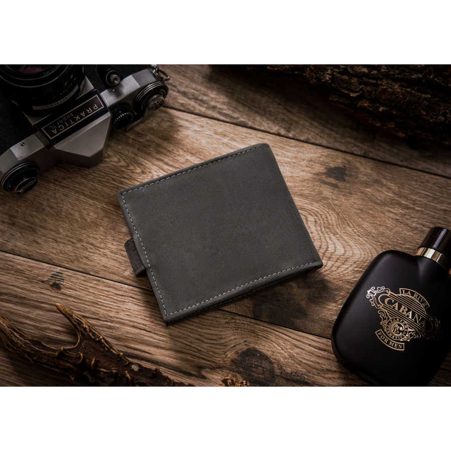 Elegante Herren-Geldbörse aus Nubuk-Echtleder – Always Wild – Bild 5