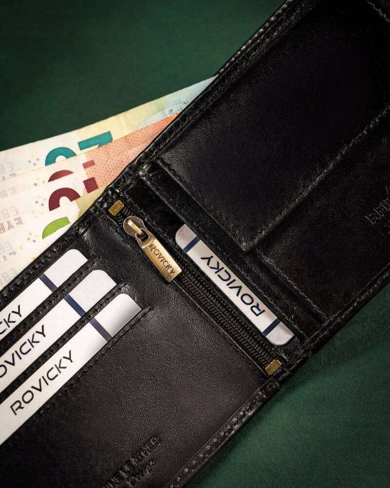 Herren Geldbörse aus Leder mit RFID-Schutz – Rovicky – Bild 20