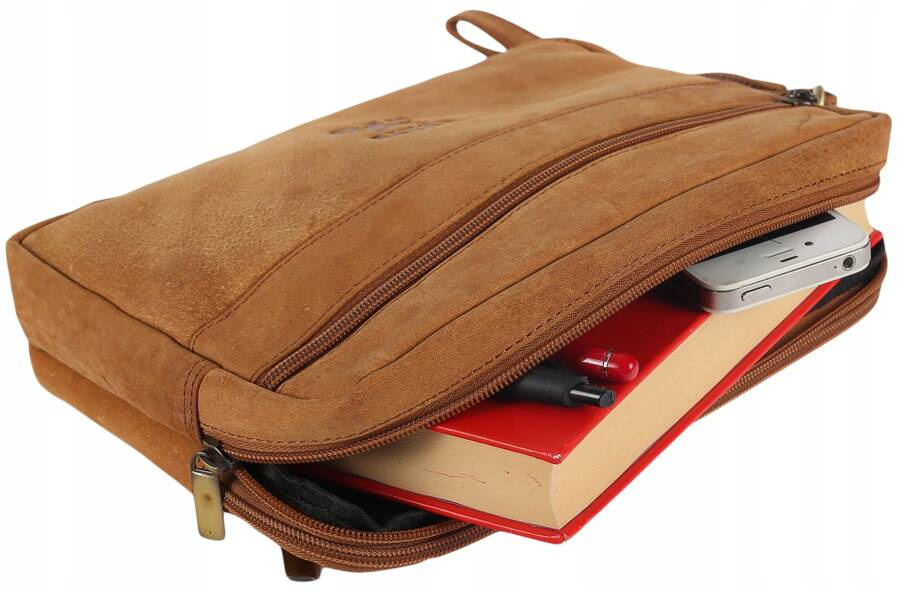 Kleine Herren-Handgelenktasche aus Nubukleder – Always Wild – Bild 9