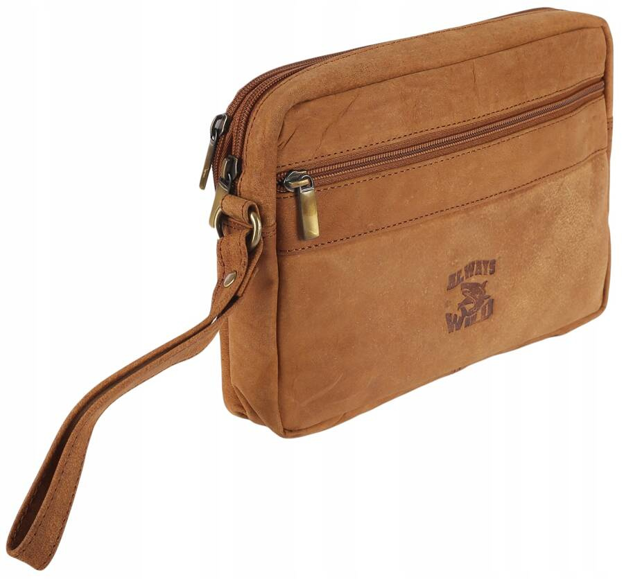 Kleine Herren-Handgelenktasche aus Nubukleder – Always Wild – Bild 4
