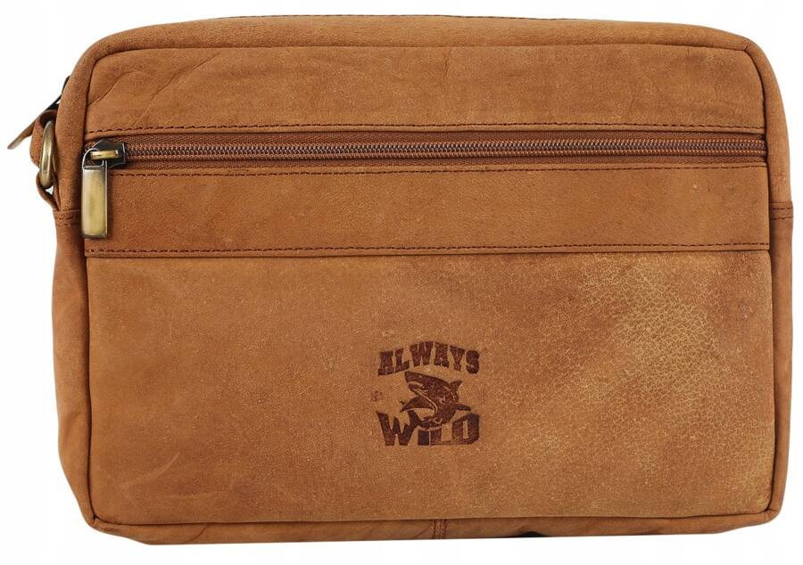 Kleine Herren-Handgelenktasche aus Nubukleder – Always Wild – Bild 2