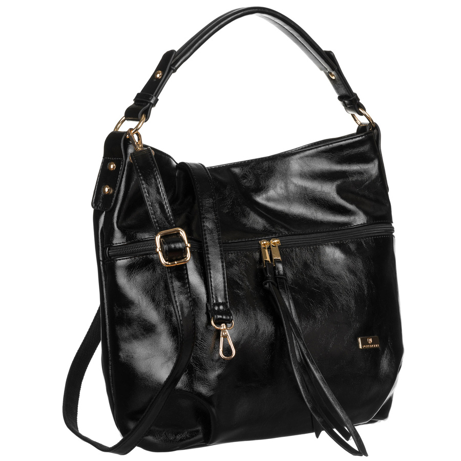 Elegante städtische Damenhandtasche mit Fächern - Peterson