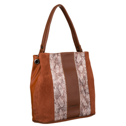Damenhandtasche in A4-Größe in Braun – David Jones