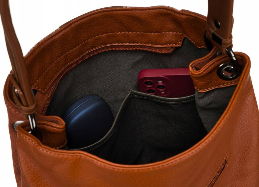Damenhandtasche in A4-Größe in Braun - David Jones – Bild 5